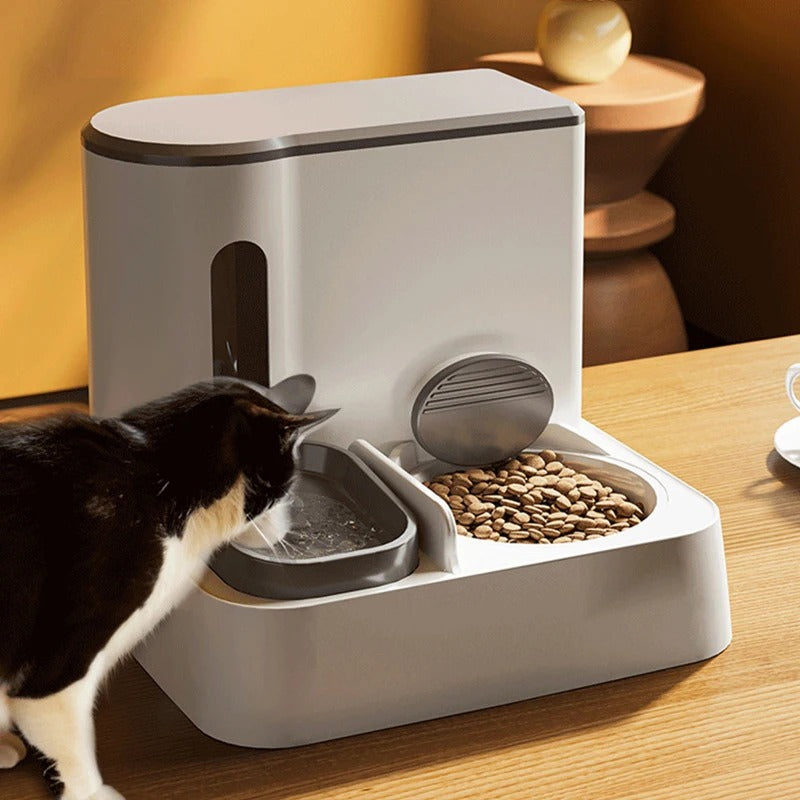Automatic Pet Feeder And Water Dispenser Double Bowl Integrated System