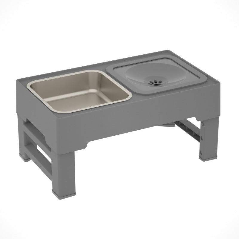 Adjustable Height Double Bowl Elevated Pet Feeder Stand
