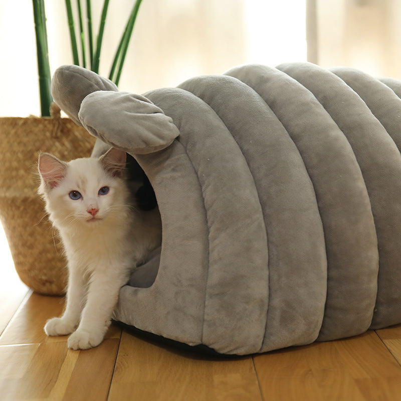 Semi Enclosed Warm Pet Nest Bed For Deep Sleep Comfort
