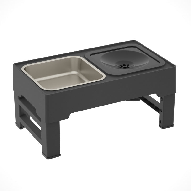Adjustable Height Double Bowl Elevated Pet Feeder Stand