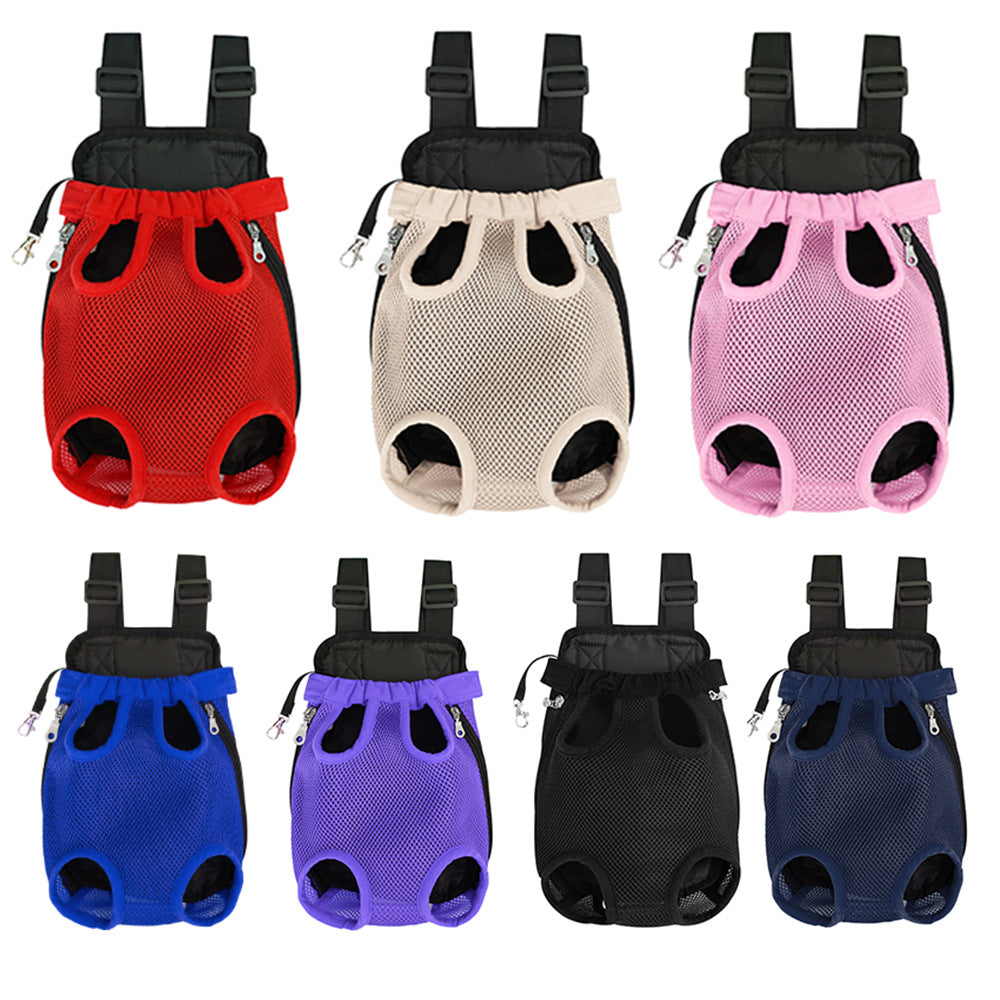 Breathable Portable Pet Backpack Mesh Travel Carrier Bag