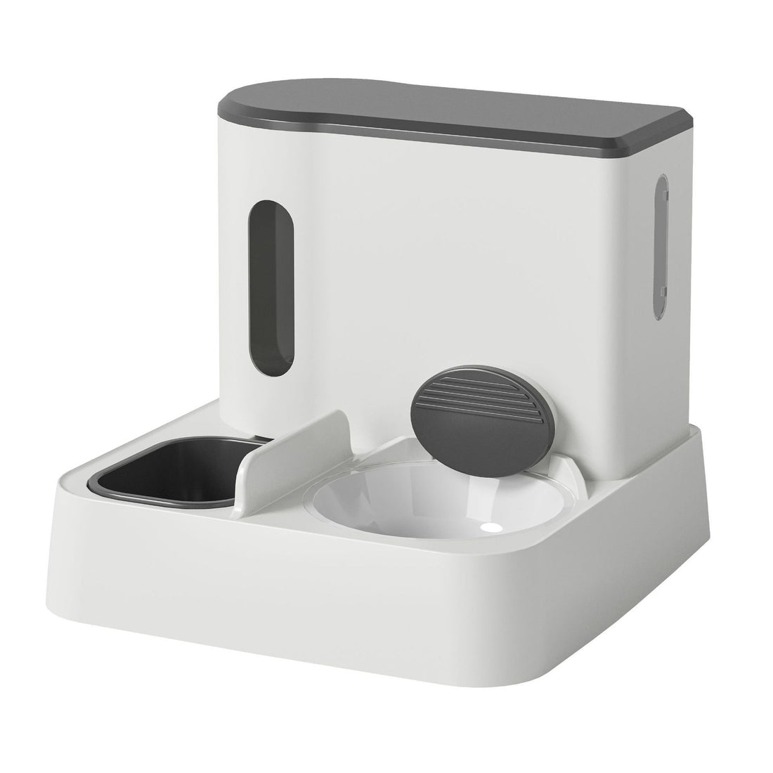 Automatic Pet Feeder And Water Dispenser Double Bowl Integrated System
