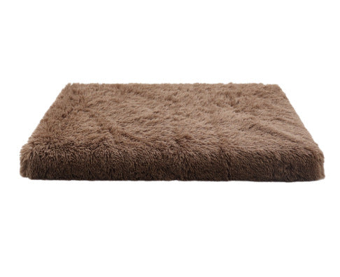 Plush Square Pet Bed With Memory Foam Deep Sleep Comfort