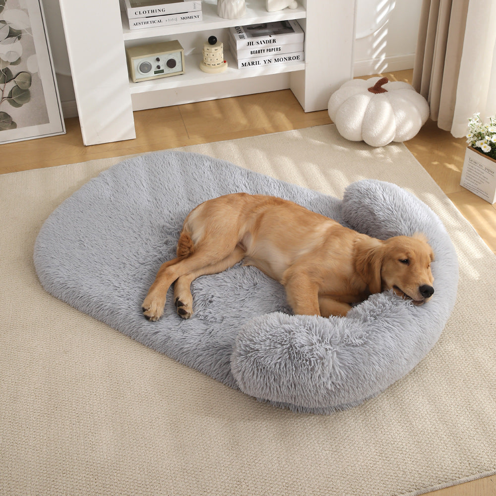 Plush Pet House Bed With Warm Soft Cushion Comfort