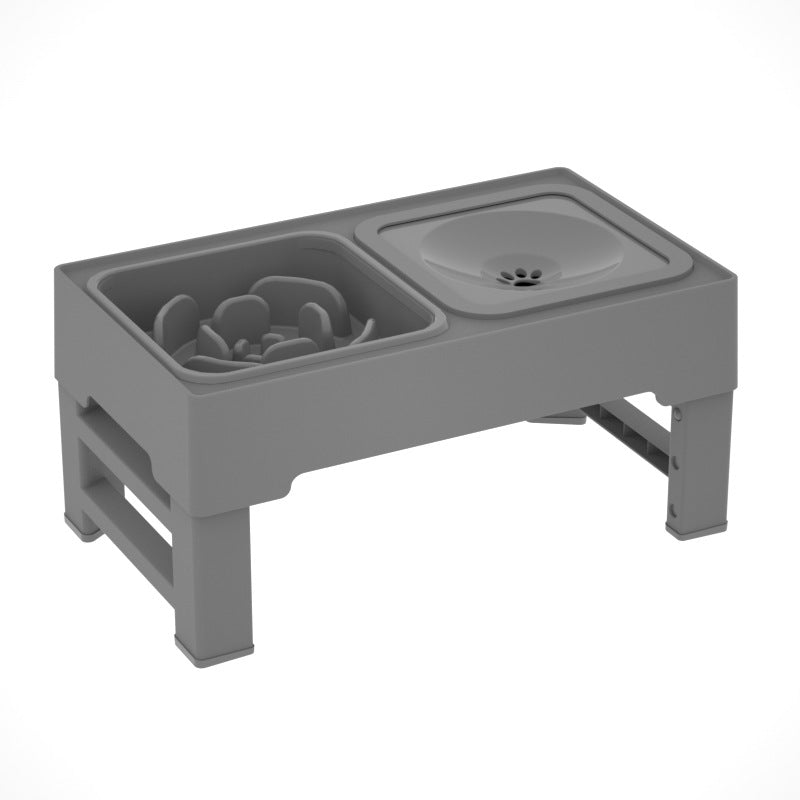 Adjustable Height Double Bowl Elevated Pet Feeder Stand