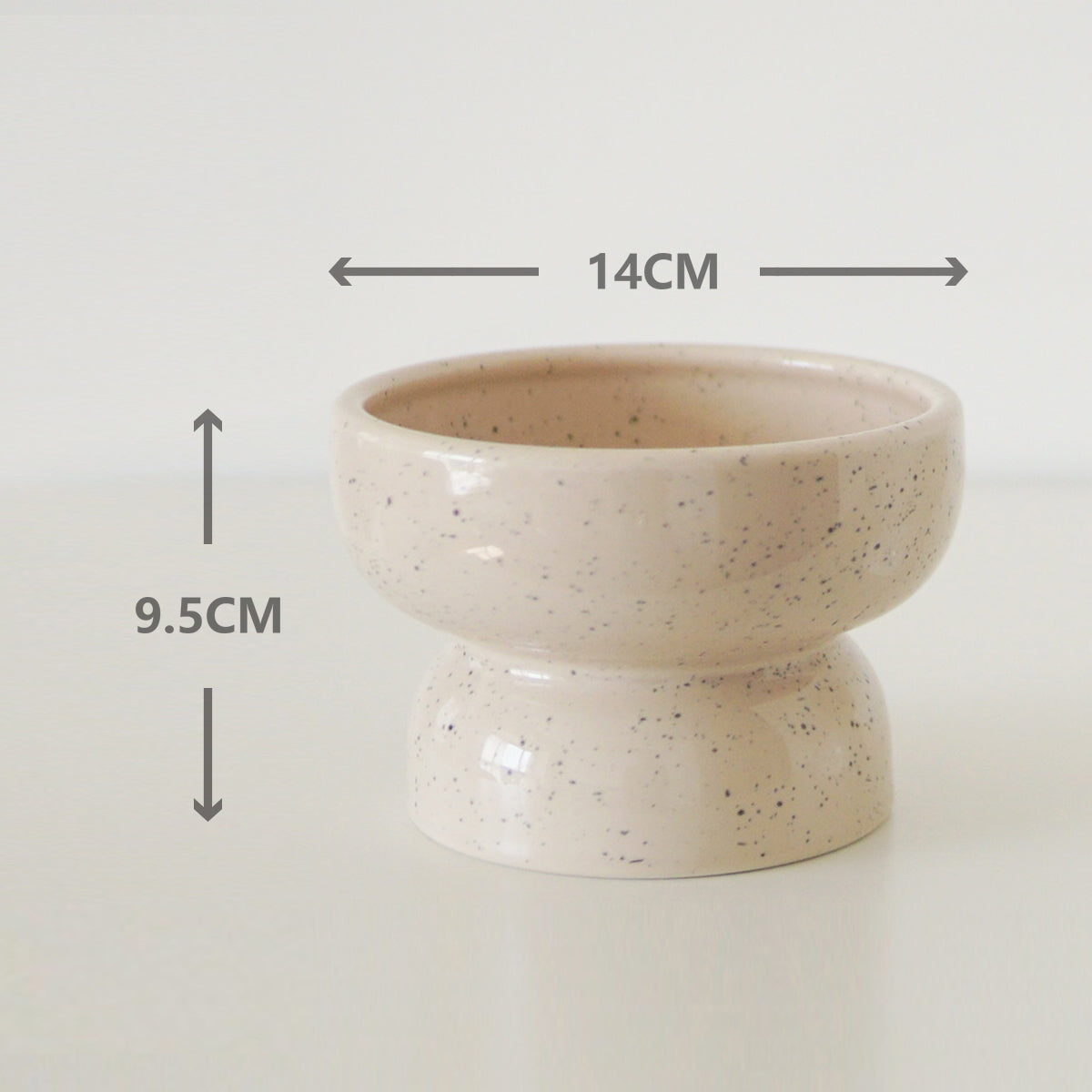 Slanted Ceramic Tall Pet Water Bowl