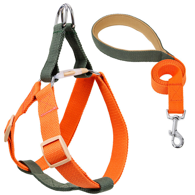 Color Pet Drawstring Vest Style Harness Pet Leash