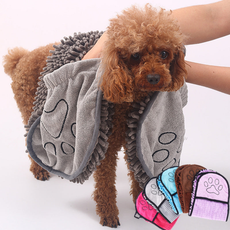 Super Absorbent Pet Bathrobe Microfiber Quick Drying Bath Towel