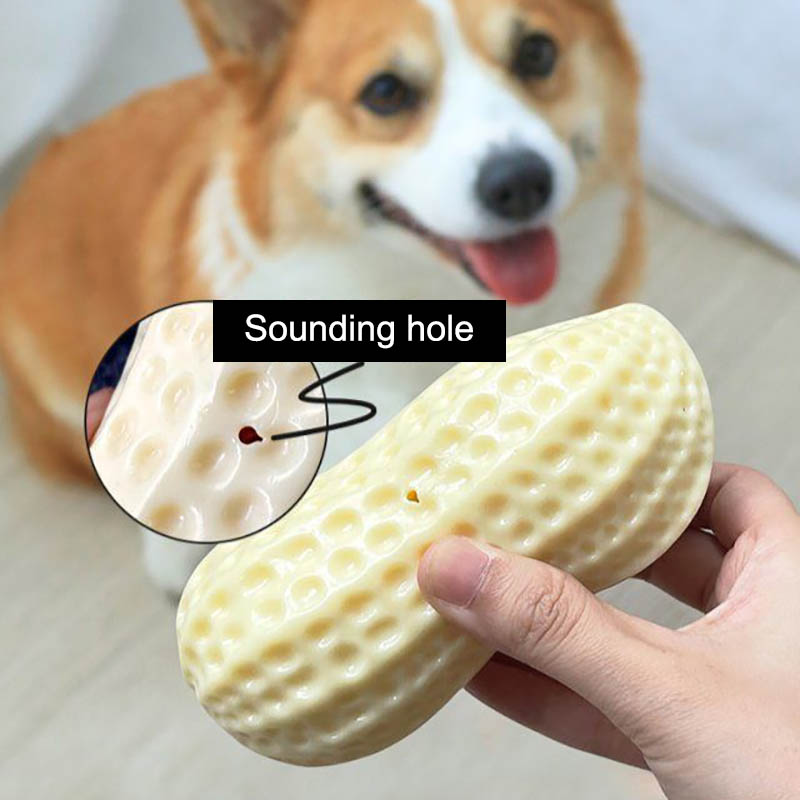 Funny Pet Squeaky Chew Toy Bite Resistant Dental Rubber