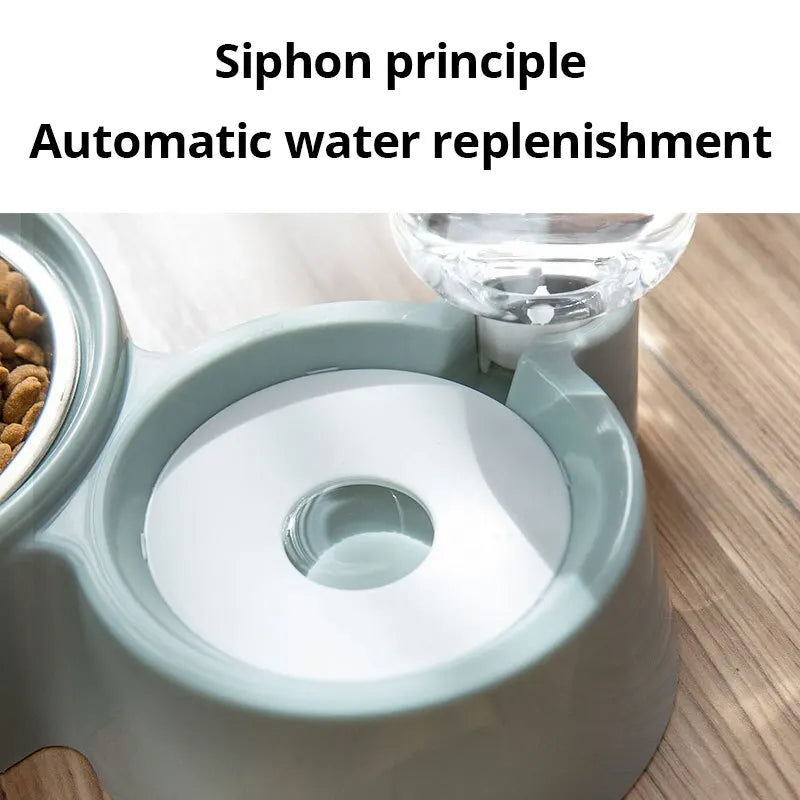 Pet Automatic Gravity Food And Water Dispenser Bowl Suit
