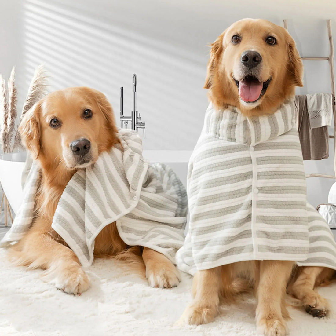 Ultra Absorbent Pet Bath Towel Quick Drying Bathrobe For Pets