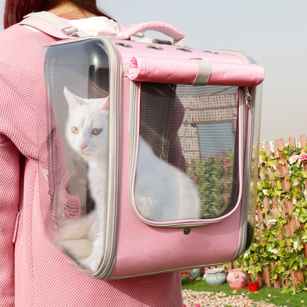 Portable Pet Backpack Travel Carrying Bag For Outdoor Use