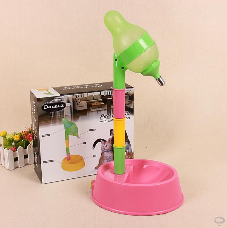 Adjustable Height Automatic Pet Water Dispenser Feeder Fountain