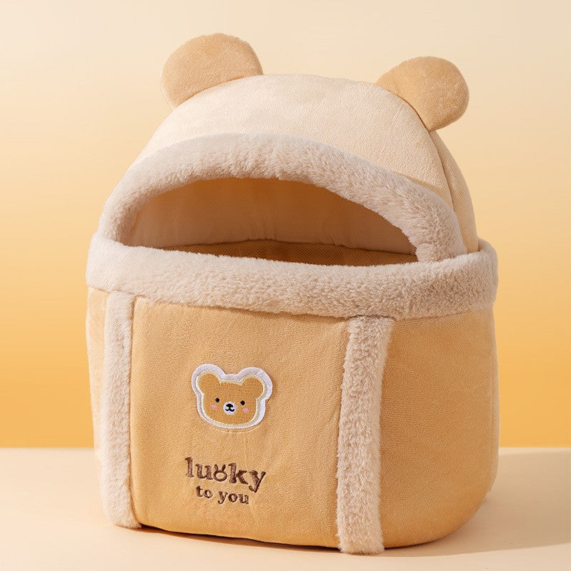 Animal Shaped Pet Backpack Portable Off Shoulder Carrier Bag
