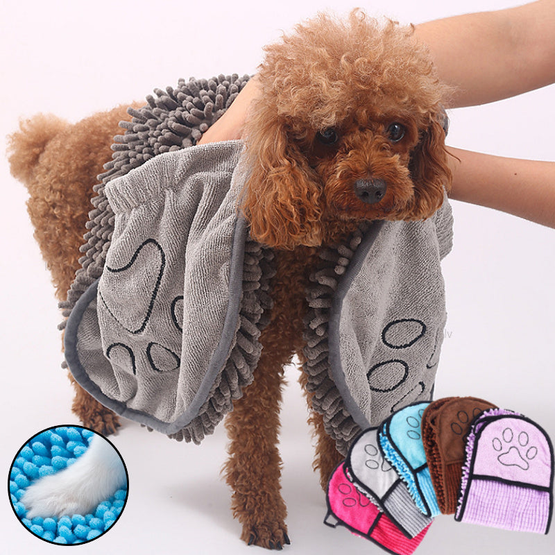 Super Absorbent Pet Bathrobe Microfiber Quick Drying Bath Towel