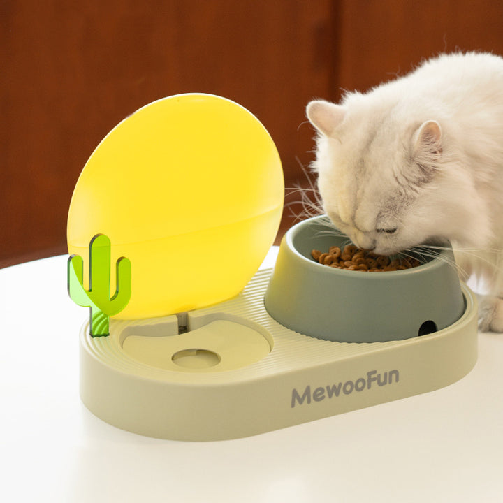 Double Bowl Plastic Pet Feeding And Water Basin