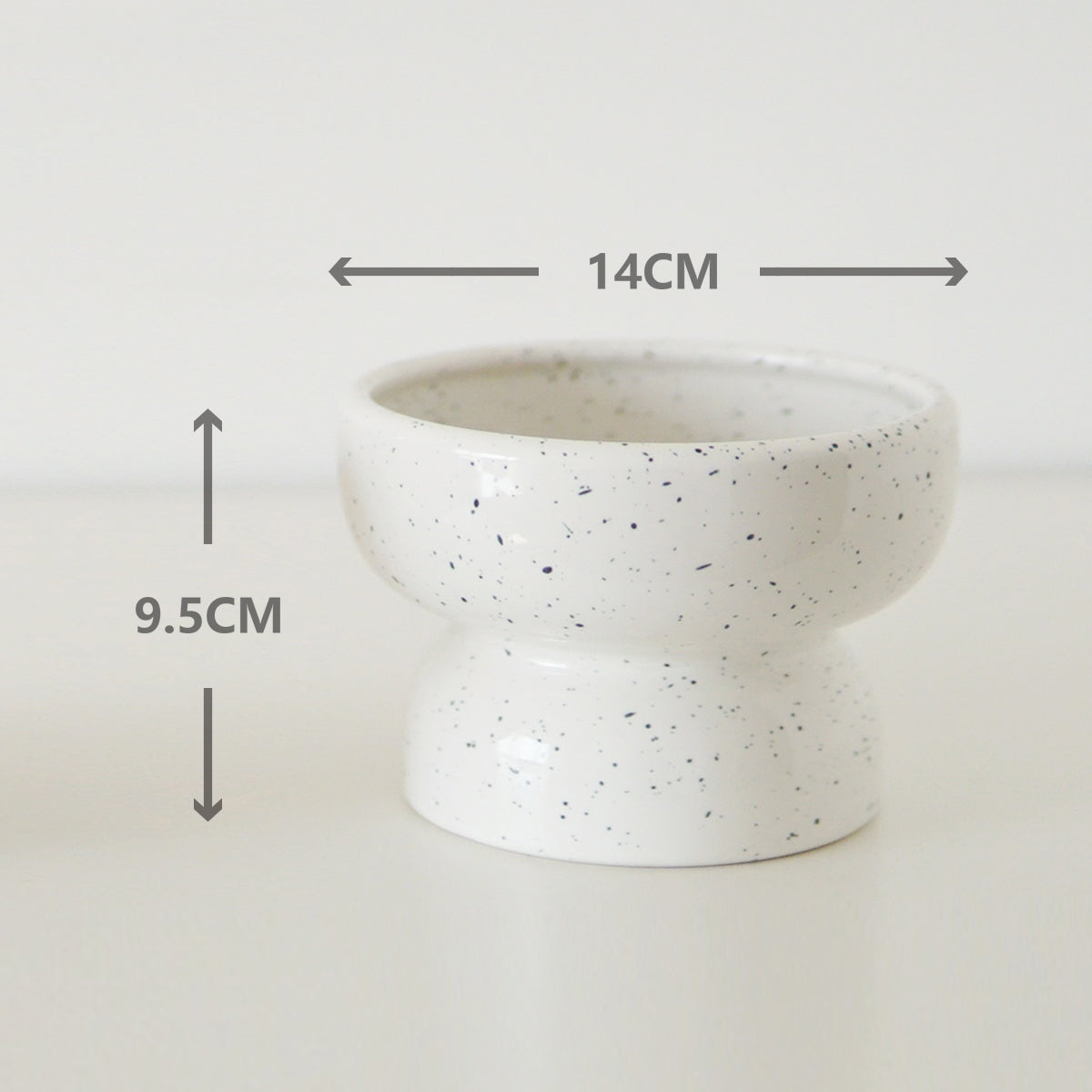 Slanted Ceramic Tall Pet Water Bowl