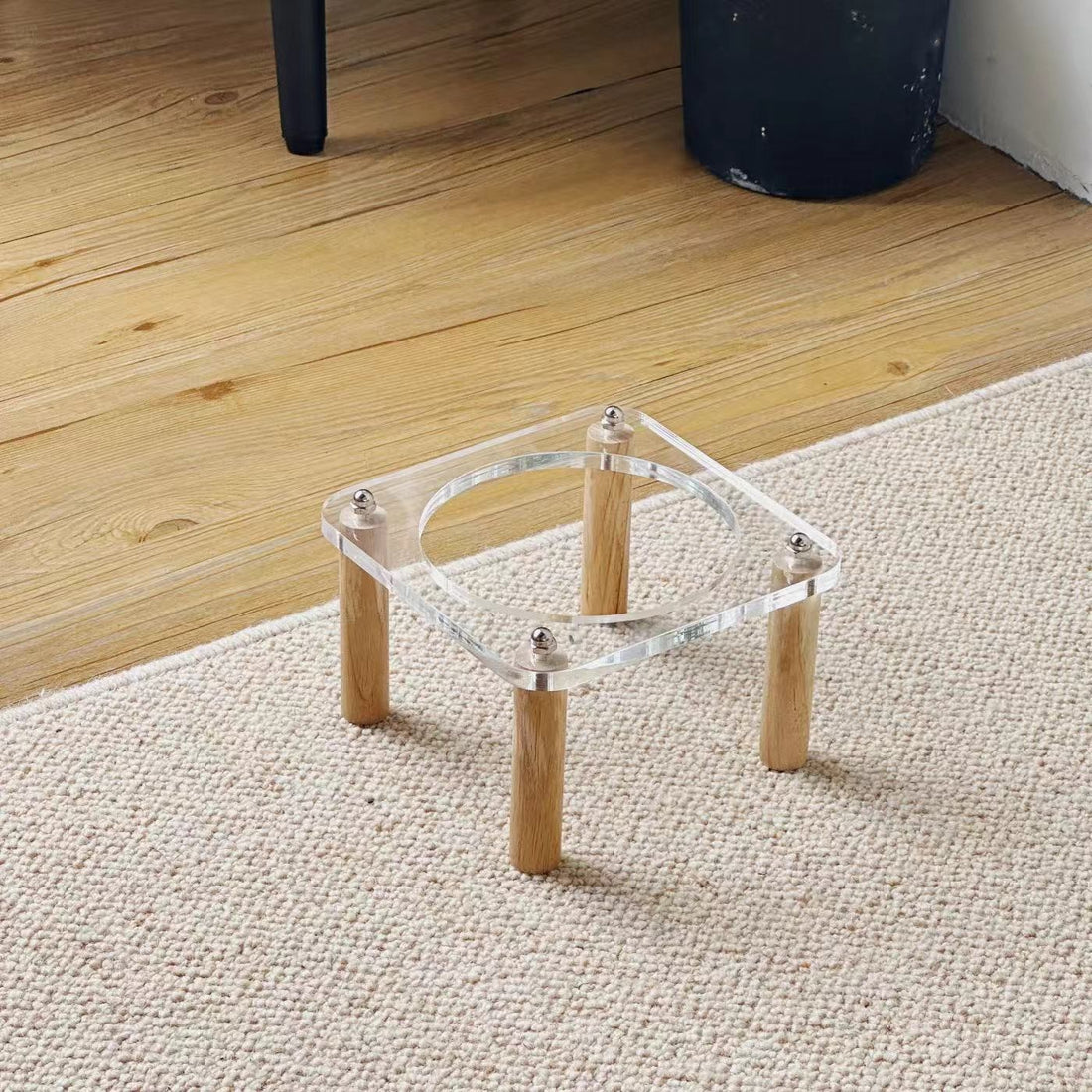Anti Tumble Ceramic Double Bowl Pet Feeder With Elevated Stand