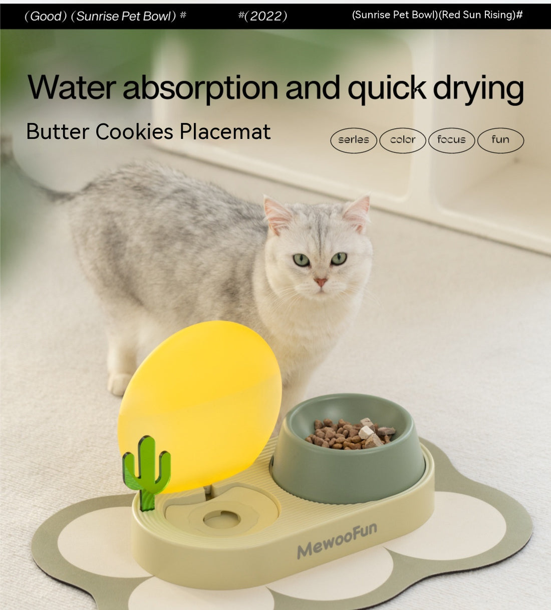 Double Bowl Plastic Pet Feeding And Water Basin