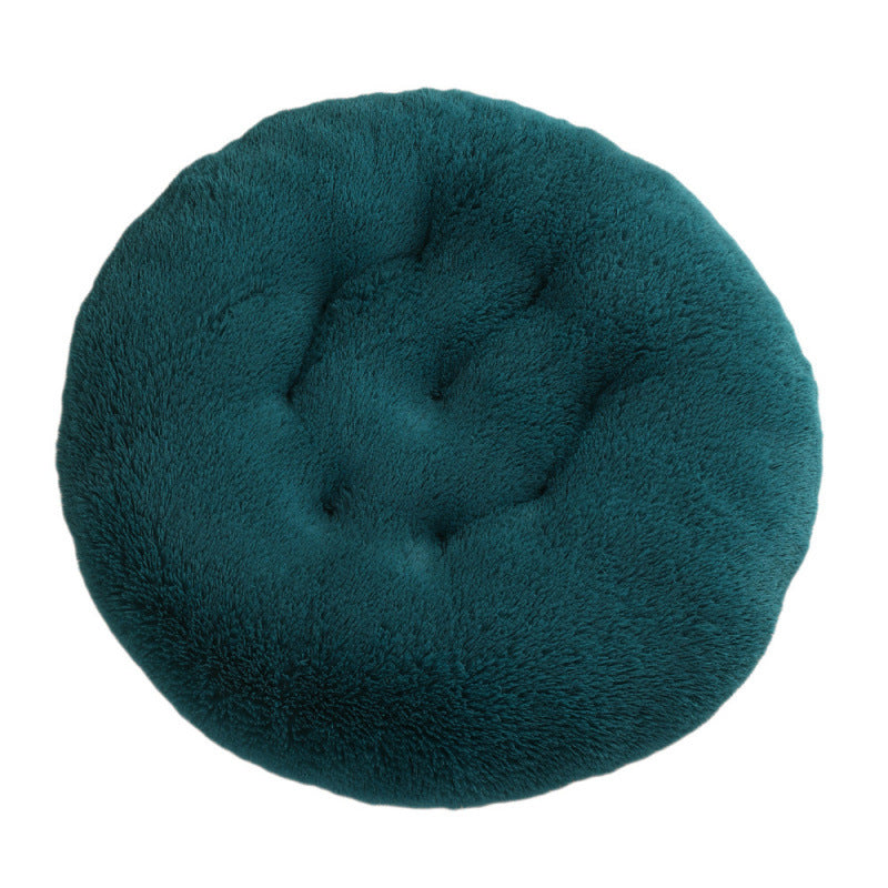 Round Plush Pet Bed Mat Warm Comfortable Sleep Cushion