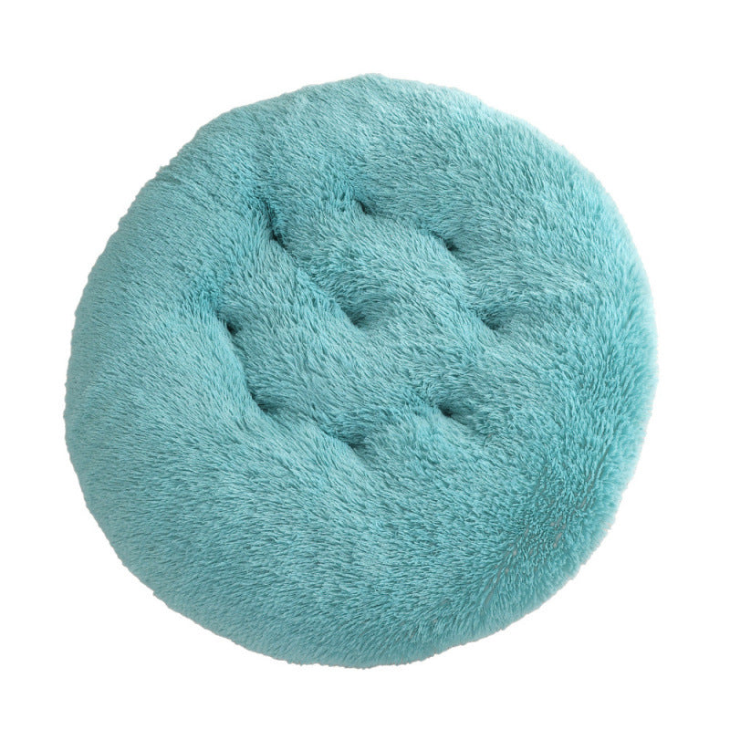 Round Plush Pet Bed Mat Warm Comfortable Sleep Cushion