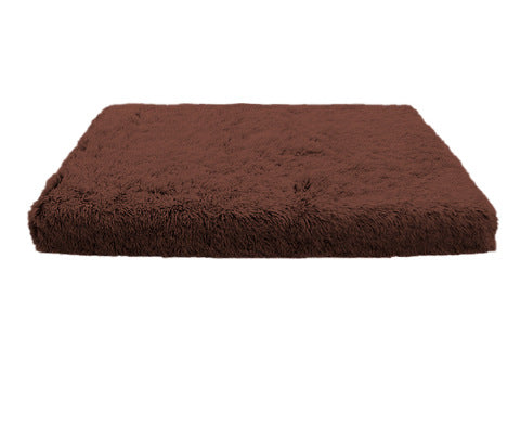 Plush Square Pet Bed With Memory Foam Deep Sleep Comfort