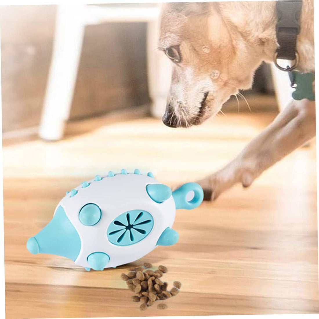 Wear Resistant Pet Treat Dispensing Puzzle Squeaky Chew Toy