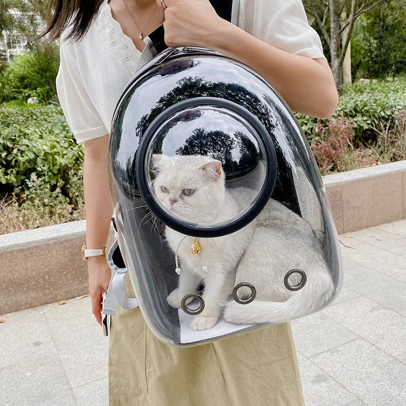 Transparent Skylight Pet Backpack Breathable Large Capacity Travel Carrier Bag