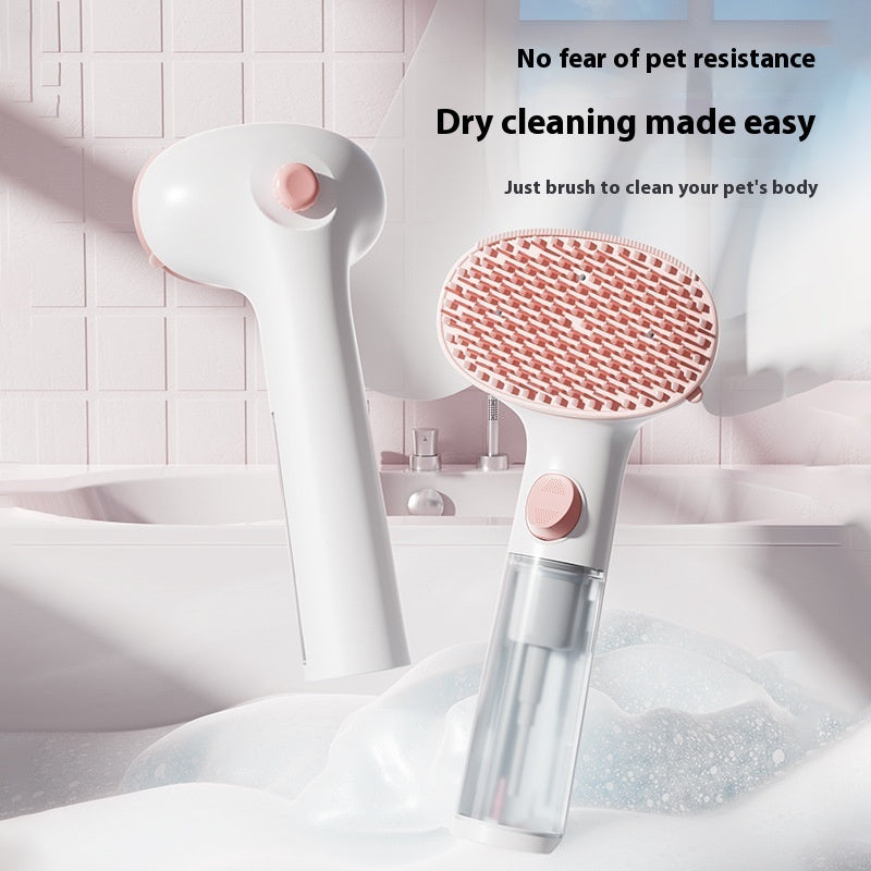 3 In 1 Pet Steam Grooming Brush Adjustable Hair Removal Comb Tool