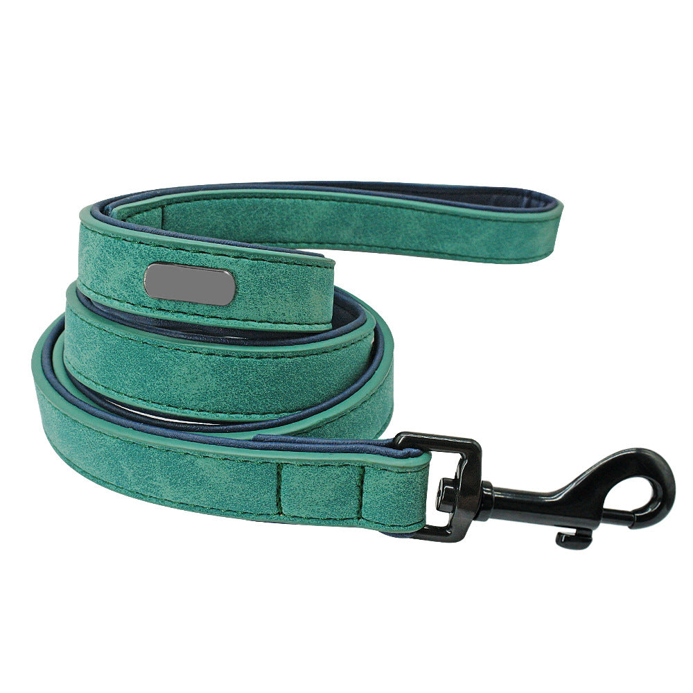 Pet Leather Pull Resistant Walking Leash Tool