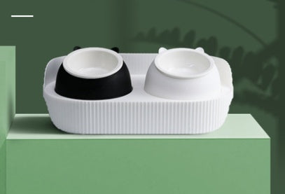 Ceramic Pet Food Bowl With Cervical Spine Support Bow