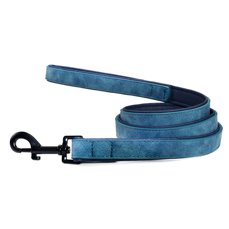 Pet Leather Pull Resistant Walking Leash Tool