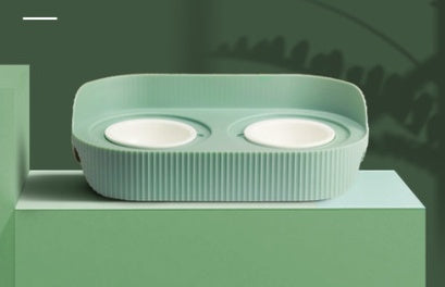 Ceramic Pet Food Bowl With Cervical Spine Support Bow