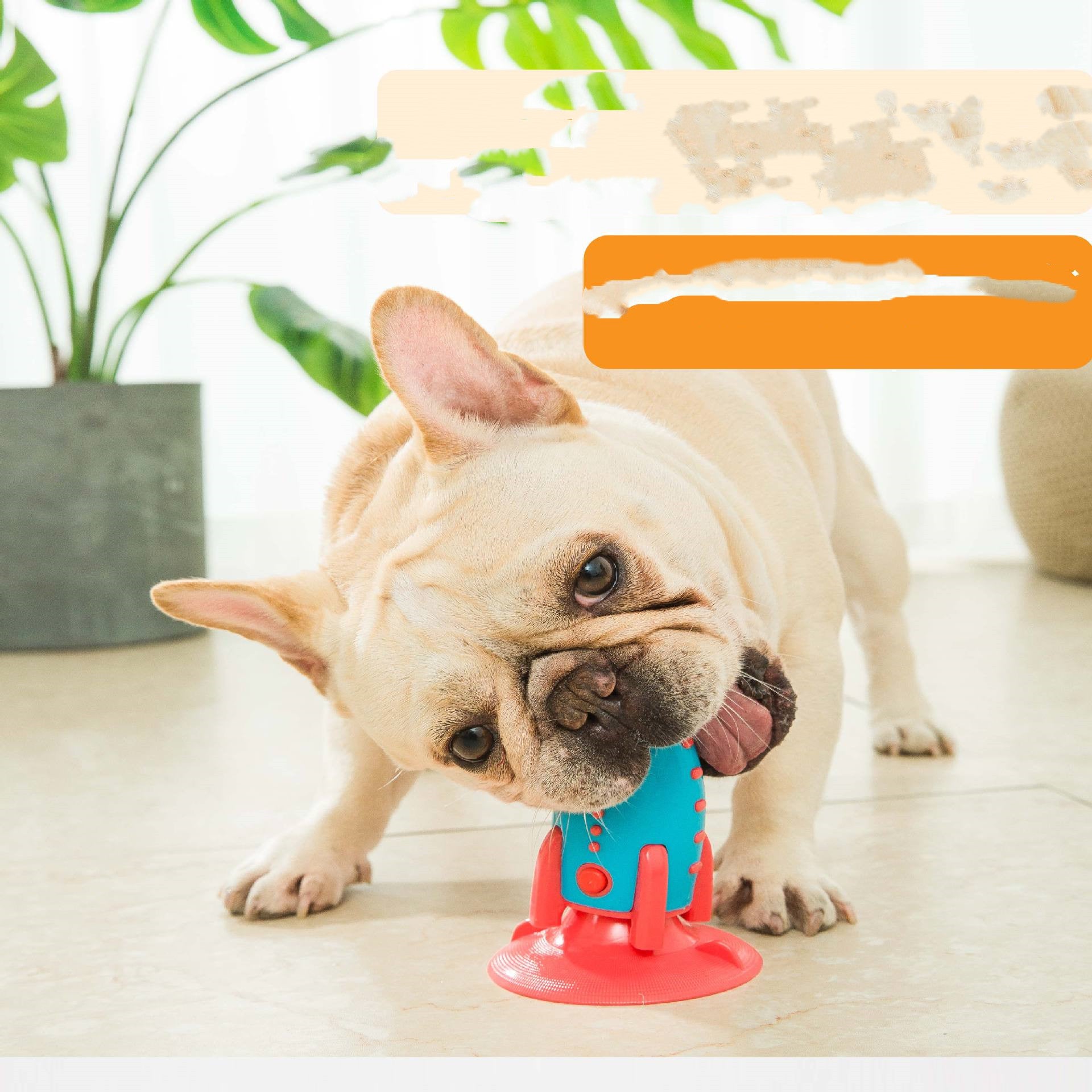 Rocket Pet Food Dispensing Bite Resistant Interactive Toy