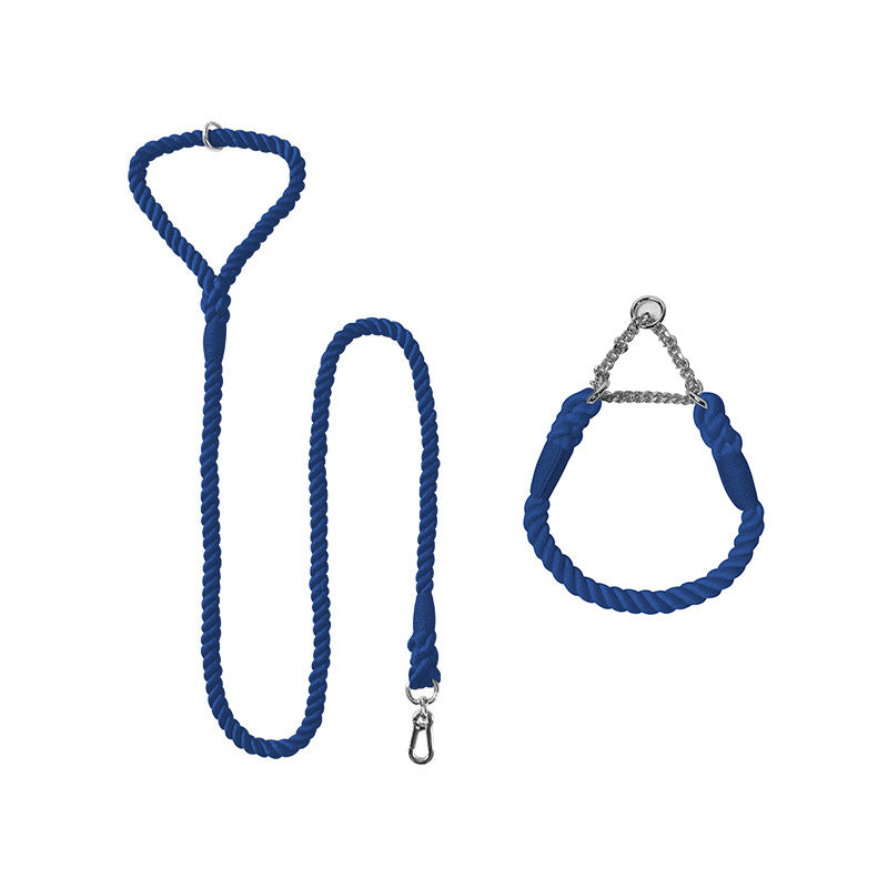 Woven Cotton Pet Collar And Leash Set Walking Tool