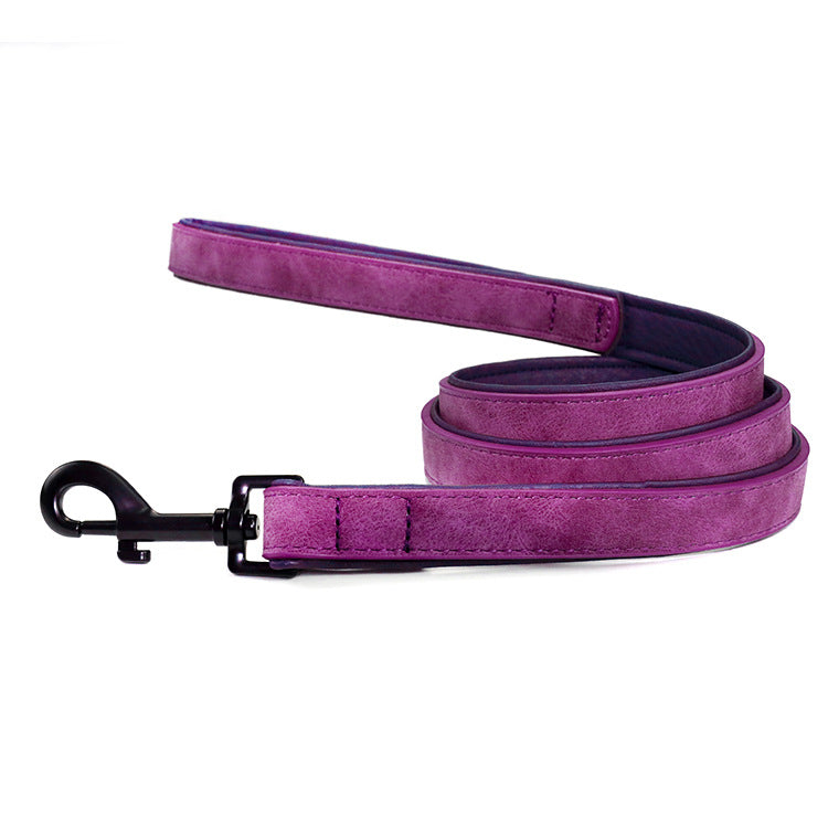 Pet Leather Pull Resistant Walking Leash Tool