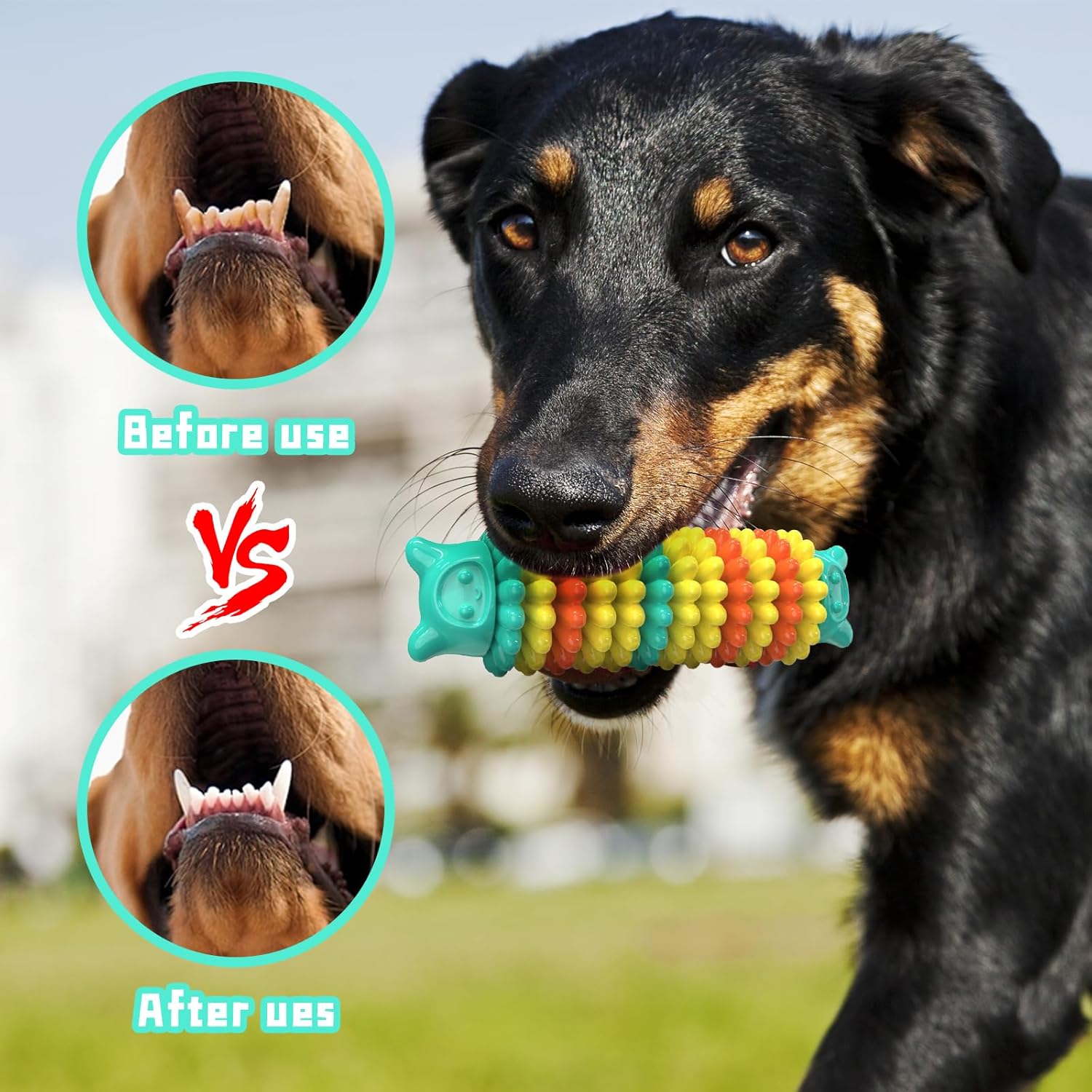 Durable Pet Chew Toy Indestructible Rubber Interactive Outdoor Entertainment