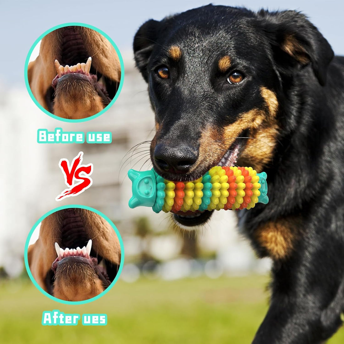Durable Pet Chew Toy Indestructible Rubber Interactive Outdoor Entertainment