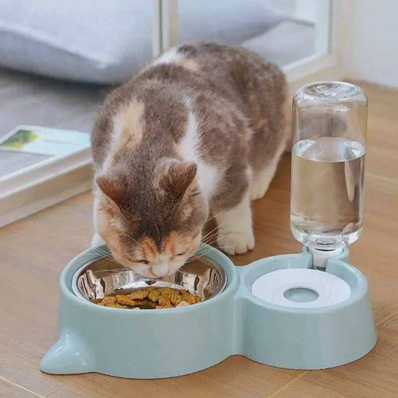 Pet Automatic Gravity Food And Water Dispenser Bowl Suit