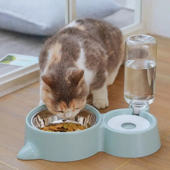 Pet Automatic Gravity Food And Water Dispenser Bowl Suit