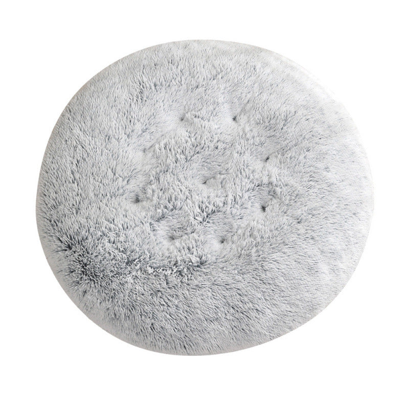 Round Plush Pet Bed Mat Warm Comfortable Sleep Cushion