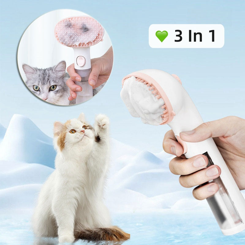 3 In 1 Pet Steam Grooming Brush Adjustable Hair Removal Comb Tool