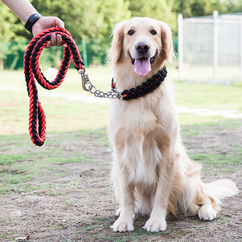 Heavy Duty Nylon Braided Pet Collar And Leash Training Set