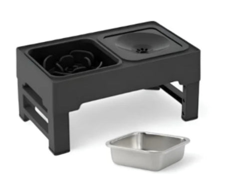 Adjustable Height Double Bowl Elevated Pet Feeder Stand