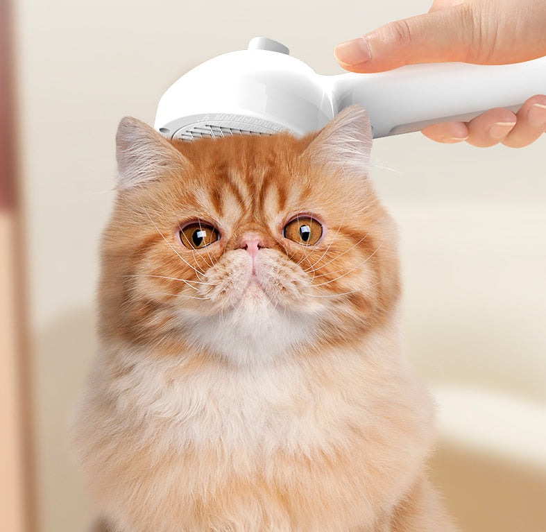 Self Cleaning Pet Grooming Comb Hair Removal Brush With Mist Feature
