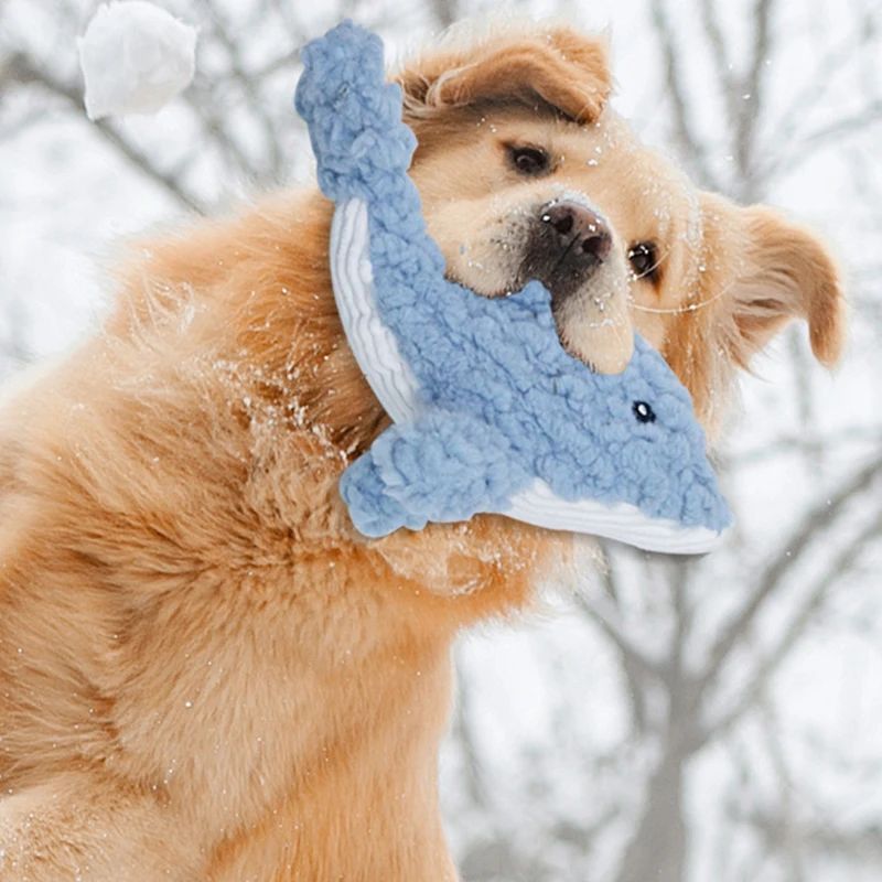 Plush Pet Animal Shape Bite Resistant Squeaky Training Toy