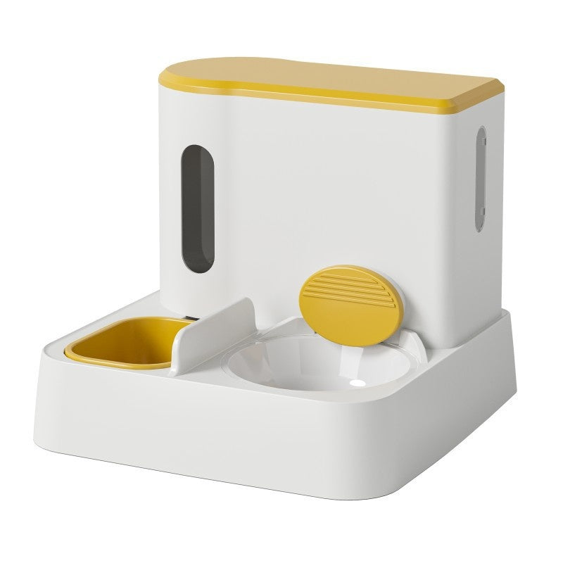 Automatic Pet Feeder And Water Dispenser Double Bowl Integrated System