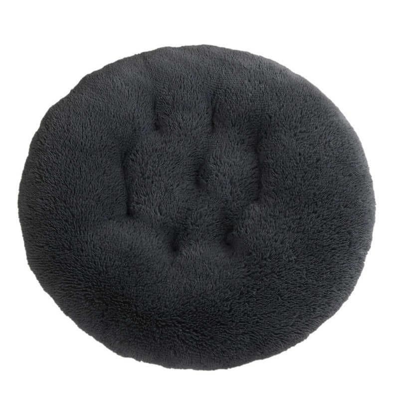 Round Plush Pet Bed Mat Warm Comfortable Sleep Cushion