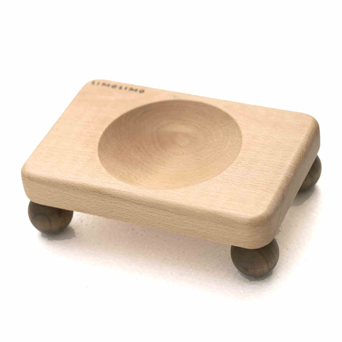 Pet Solid Wood Ceramic Feeding Bowl Suit