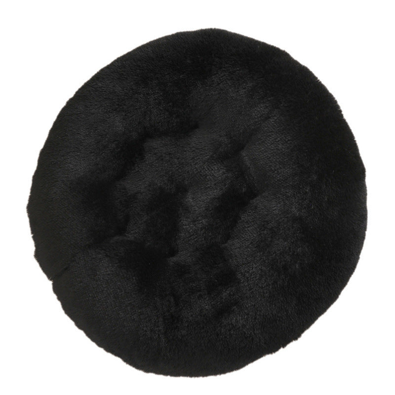 Round Plush Pet Bed Mat Warm Comfortable Sleep Cushion